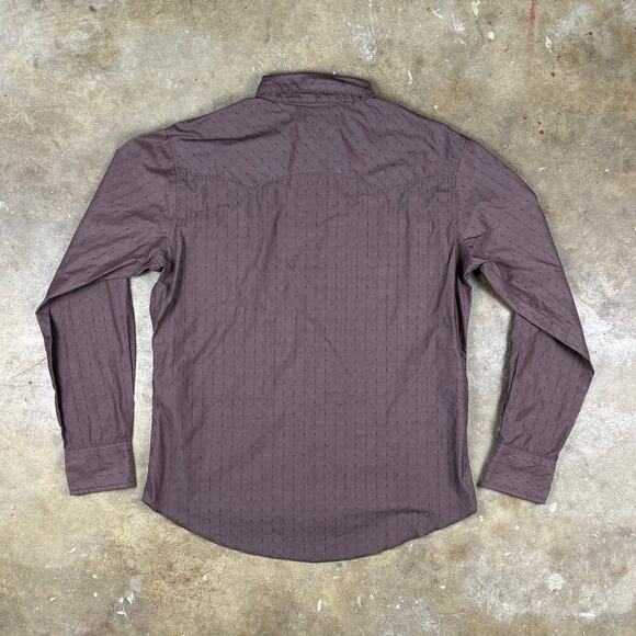 Vintage Wrangler Western Pearl Snap Shirt Brown‎ XL Long Sleeve Cowboy Rodeo - Picture 2 of 8